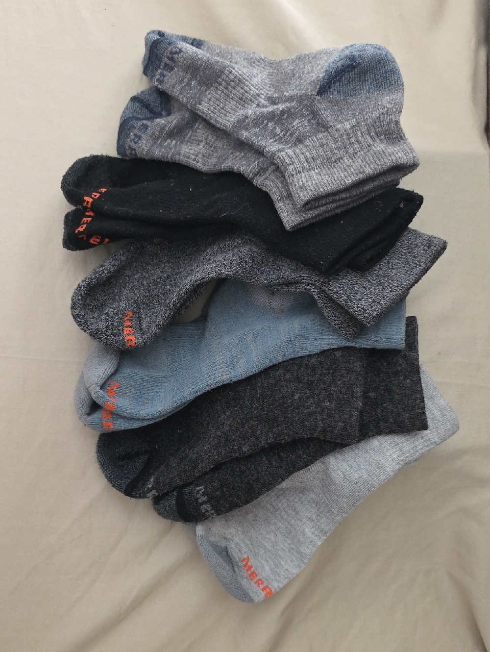Merrell Women's Athletic Ankle Socks - Black, Gray, Blue